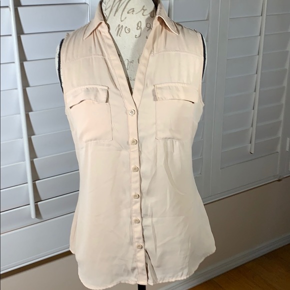 NY&C wear to work sleeveless top - Nude/beige M - Picture 1 of 3
